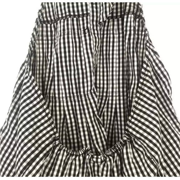 Free People Take it Easy Gingham Halter | Black/White | Small - Picture 7 of 10